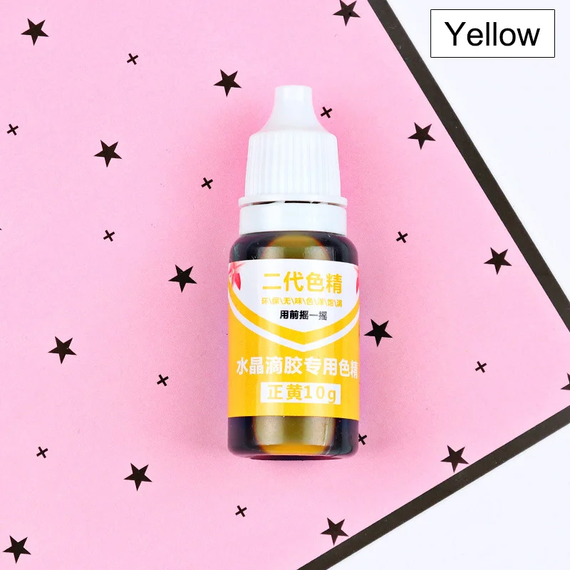 Yellow УФ Смола жидкий жемчуг краситель пигмент смолы эпоксидной смолы DIY ювелирных изделий ремесла Инструменты 10 г LXY9 NO29 - Цвет: Yellow