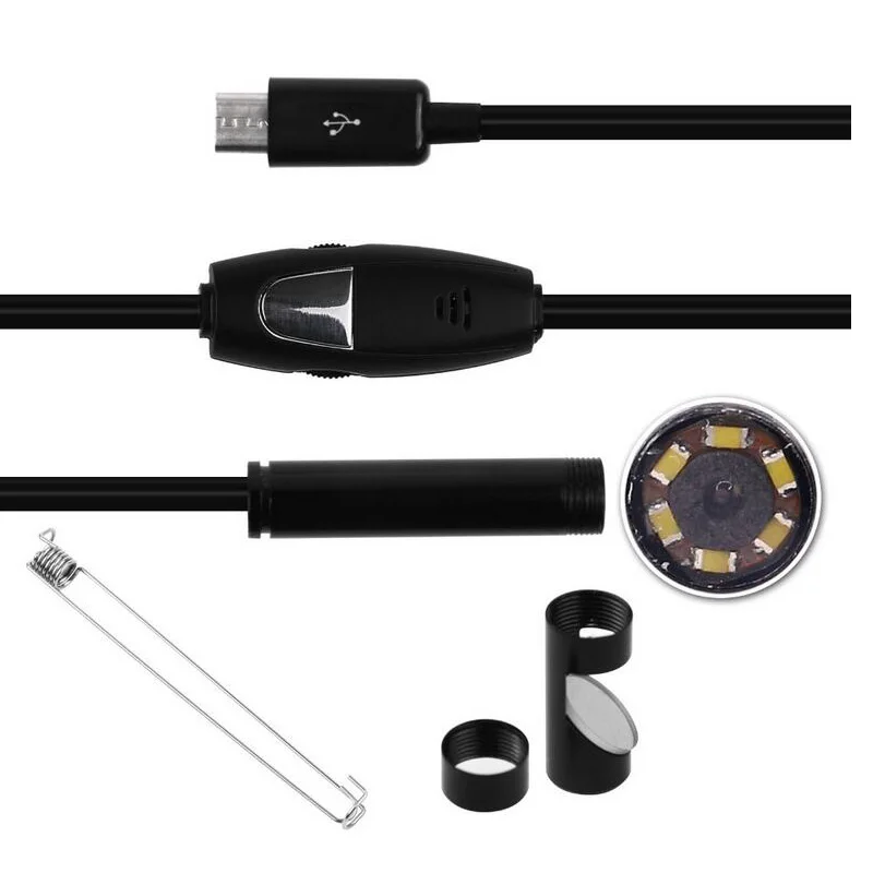 7 мм Лен Micro USB Эндоскоп Android Камера 1 М 2 3.5 5 IP67 Водонепроницаемый Инспекции Гибкая