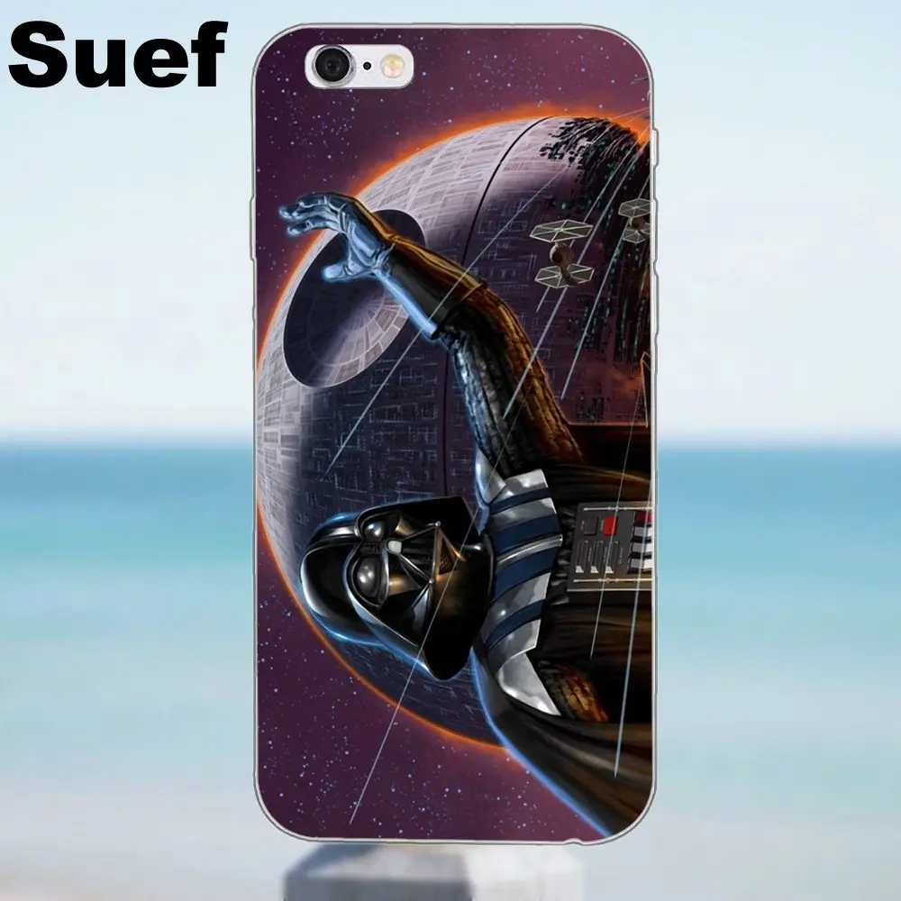 ТПУ чехлы для телефонов Дарт Вейдер Звезда смерти iPhone X 4 4S 5 5S 5C SE 6 6S 7 8 Plus Galaxy J1 J3 J5 J7