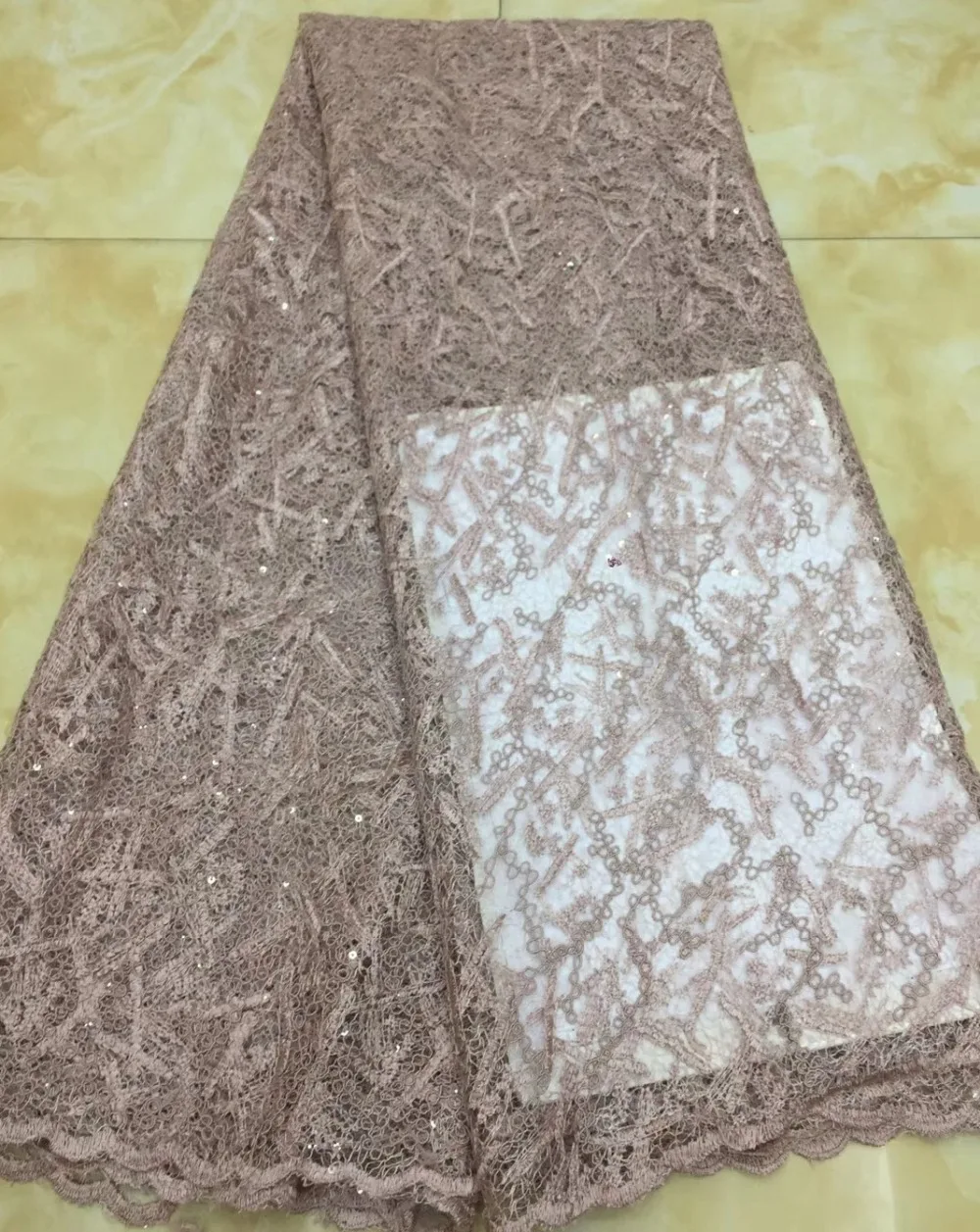Nigerian Embroidery Latest tulle mesh fabric fashion lace with pearls best quality for party dress TS7365 | Дом и сад