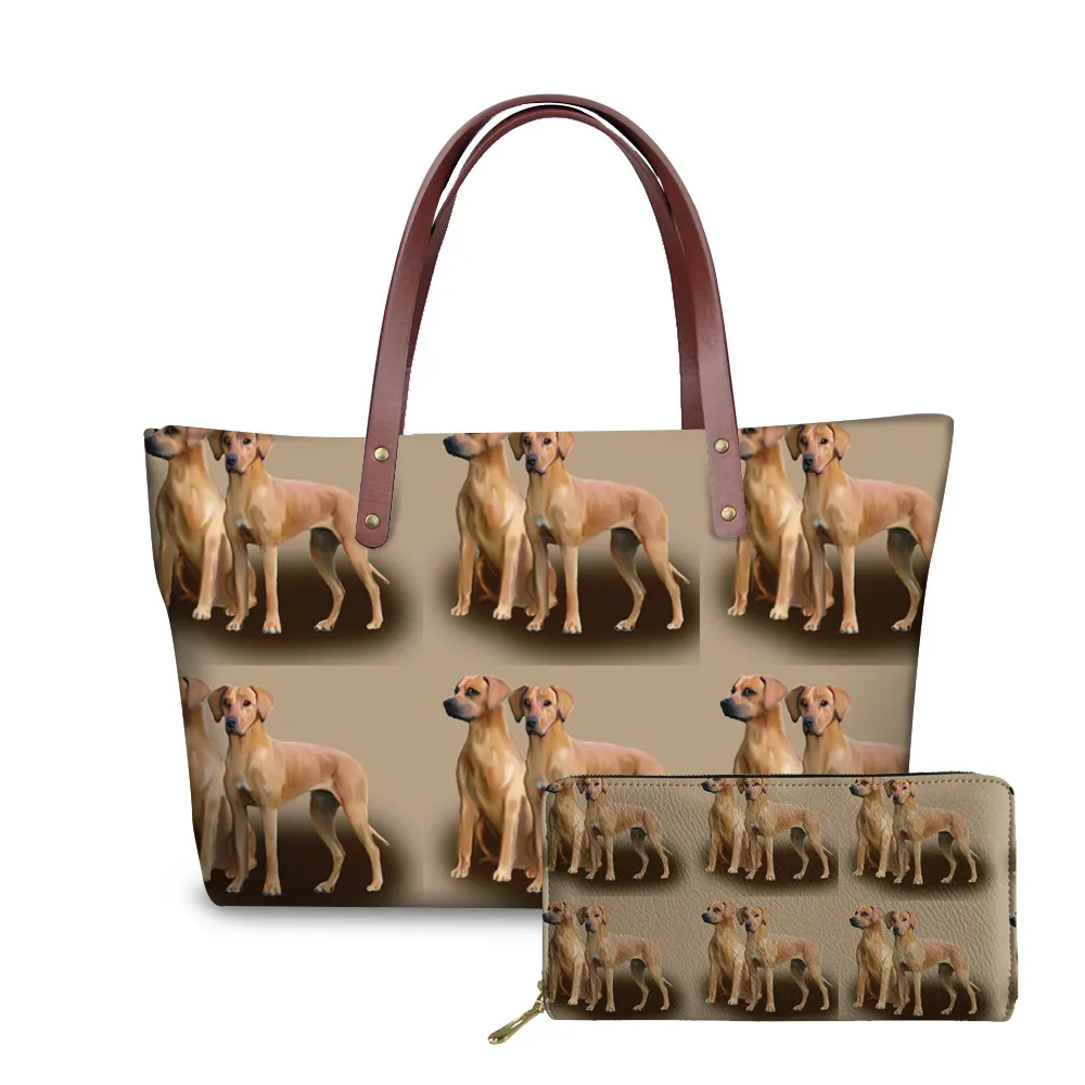 YQ3406ALZ21 FORUDESIGNS/2 шт./компл. для женщин сумки Rhodesan Ridgeback печати рук подростков колледж Книга сумка дамы плеча Tote - Цвет: YQ3406ALZ21
