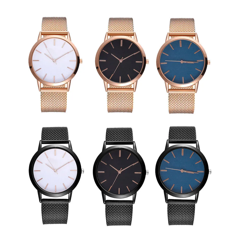 Роскошные женские часы Montre Femme простые стальные розовое золото элегантный