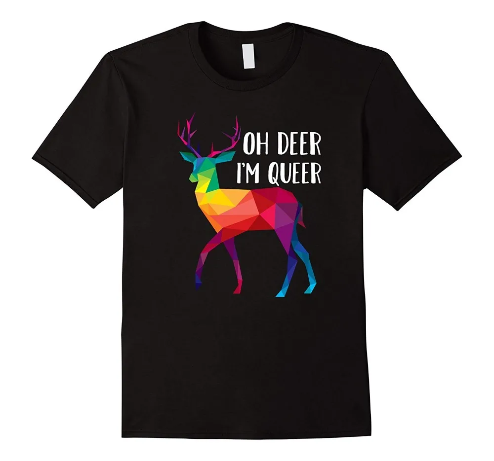 2019 Новый Для мужчин футболка с надписью Oh Deer я нетрадиционной ориентации Смешной