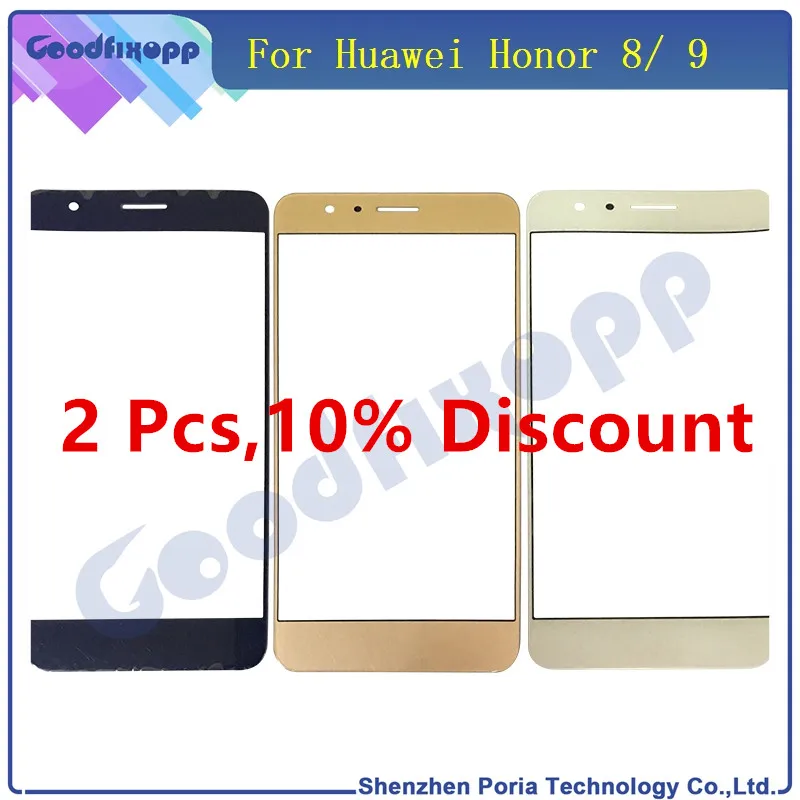 ЖК-дисплей для Huawei Honor 8/ 9 сенсорный экран дигитайзер панель переднее стекло