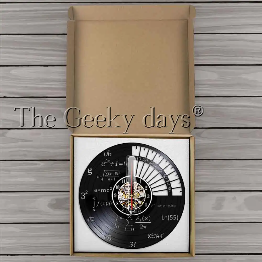 Наука Декор математическое уравнение настенные часы алгебра Геометрия