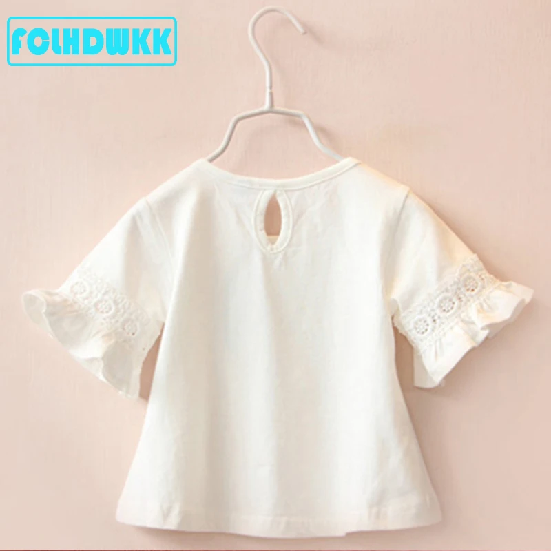 

Children 2018 Summer Baby Girl Clothes Short Sleeve T shirt Cotton Brand Tee Tops Pink Kids Girls T Shirt Short Sleeve Clothing