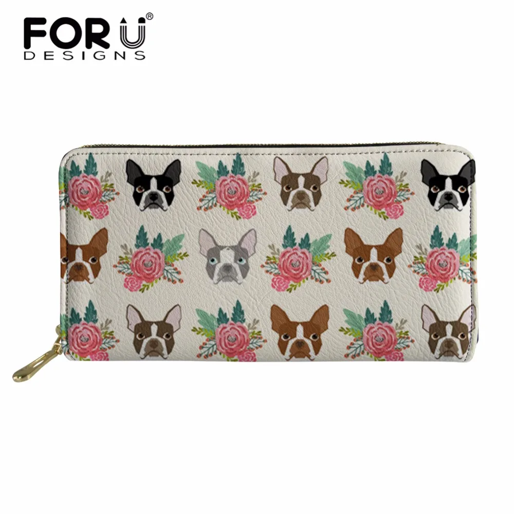 

Женские кошельки FORUDESIGNS, Дамский клатч Boston Terrier, женские сумки, держатели для ID карт, кошелек для сотового телефона, женские кошельки, сумки