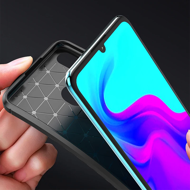 Чехол из углеродного волокна для Huawei P30 Lite мягкая силиконовая Противоударная