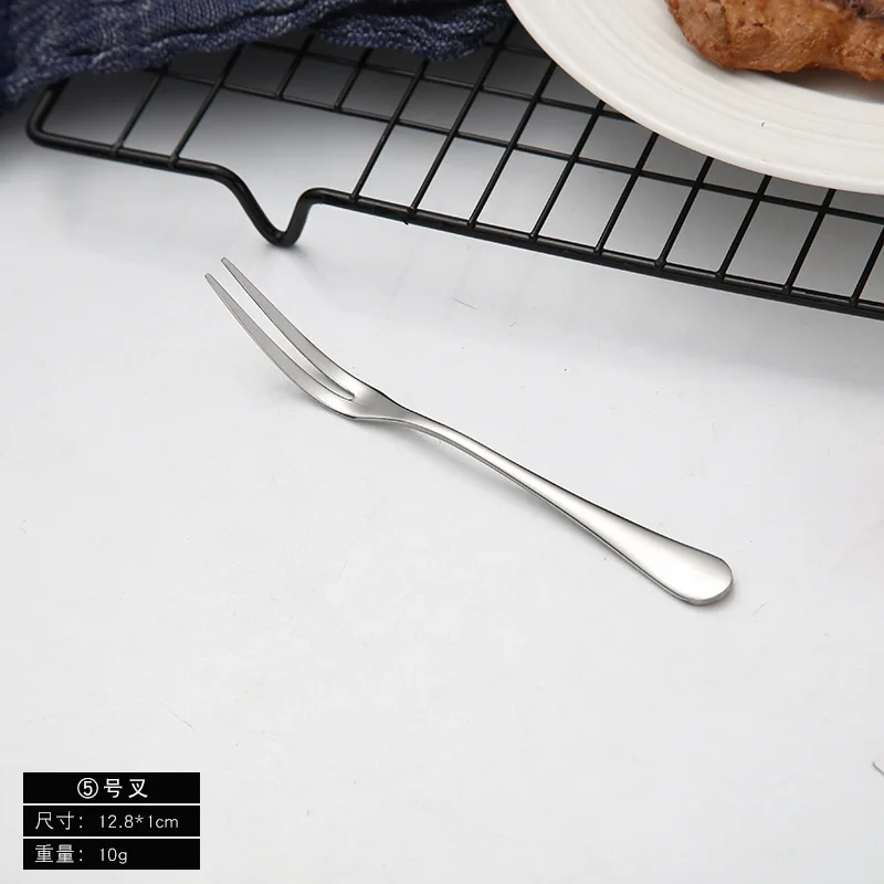 5 размеров столовая посуда из нержавеющей стали вилка для западной еды торта на