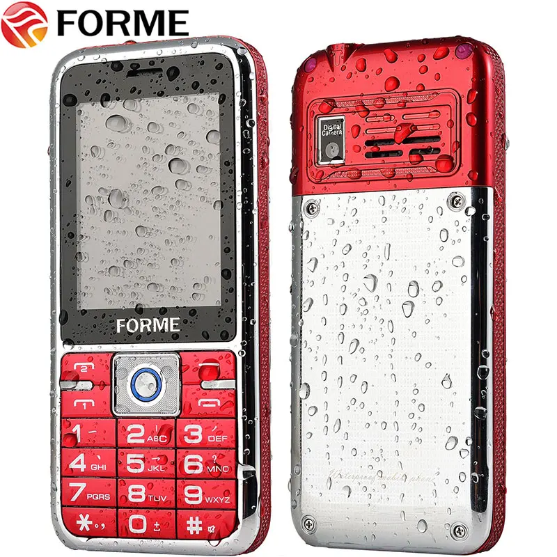Реальный IP67! Водонепроницаемый! Противоударный пылезащитный FORME Dual Sim открытый металлический мобильный телефон лучше, чем камень v3 и a9 - Цвет: Red Sliver