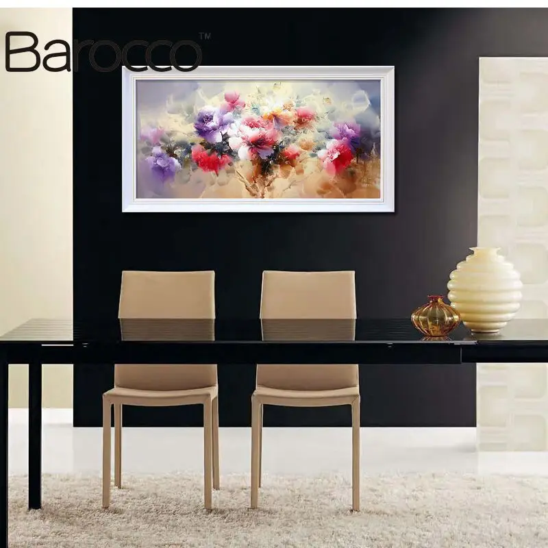 Ручная работа современная абстрактная масляная живопись китайские пионы