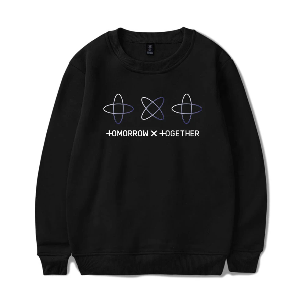 TXT классический крой унисекс Crewneck Толстовка с принтом с длинными рукавами Pollover