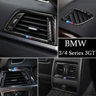Для BMW 3 4 серии 3GT F30 F31 F32 F34 углеродное волокно автомобильный воздуховод кондиционер крышка рамы вентиляционного отверстия отделка автомобильные внутренние наклейки