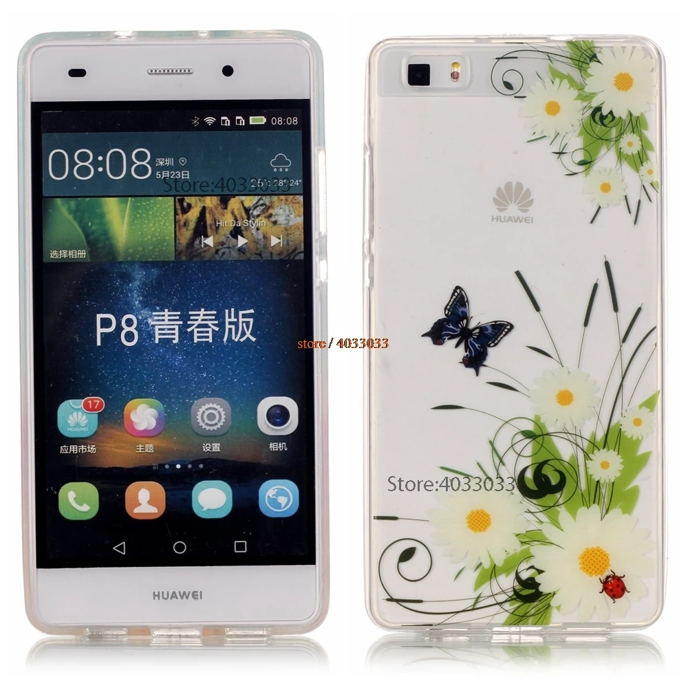 ТПУ Мягкая силиконовая Тонкий чехол для huawei P8 Lite ALE L02 L21 L23 Телефон оснащен P8Lite ALE-L02