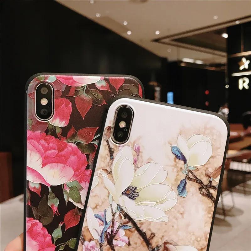 Чехол для телефона из мягкого ТПУ и ультратонкого с цветочным рисунком Huawei Mate 20 P10