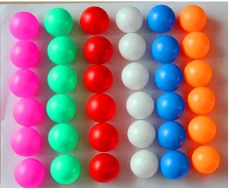 140 шт. игровые мячи из рафии для настольного тенниса пинг понга 6 цветов красный