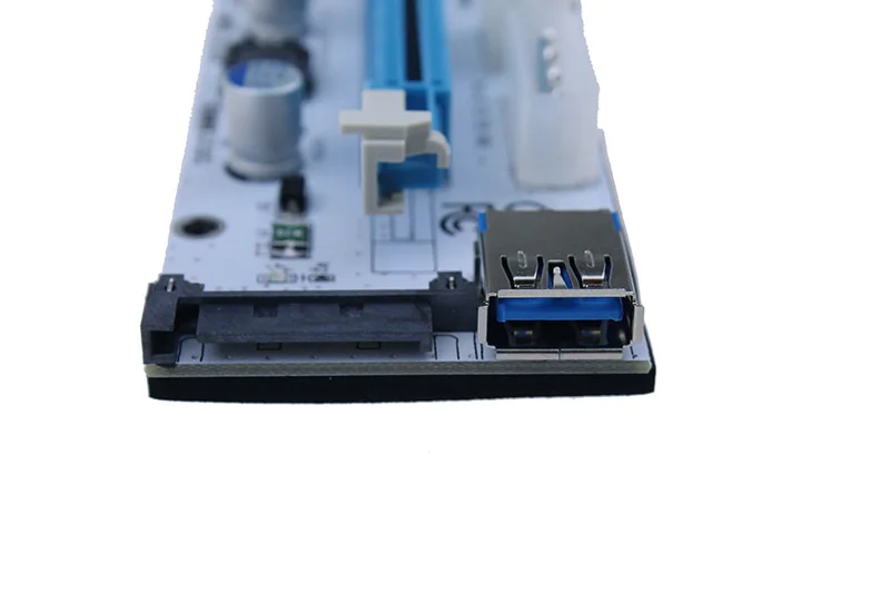 Новая 6 шт. VER008S 3-в-1 Molex 4Pin SATA 6PIN PCIE PCI-E PCI Express Riser Card 1x к 16x USB 3 0 кабель для майнинга
