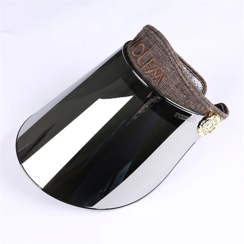 

vision visor organizer summer transparent women plastic sun motorcycle helmet Cap men window Anti UV green