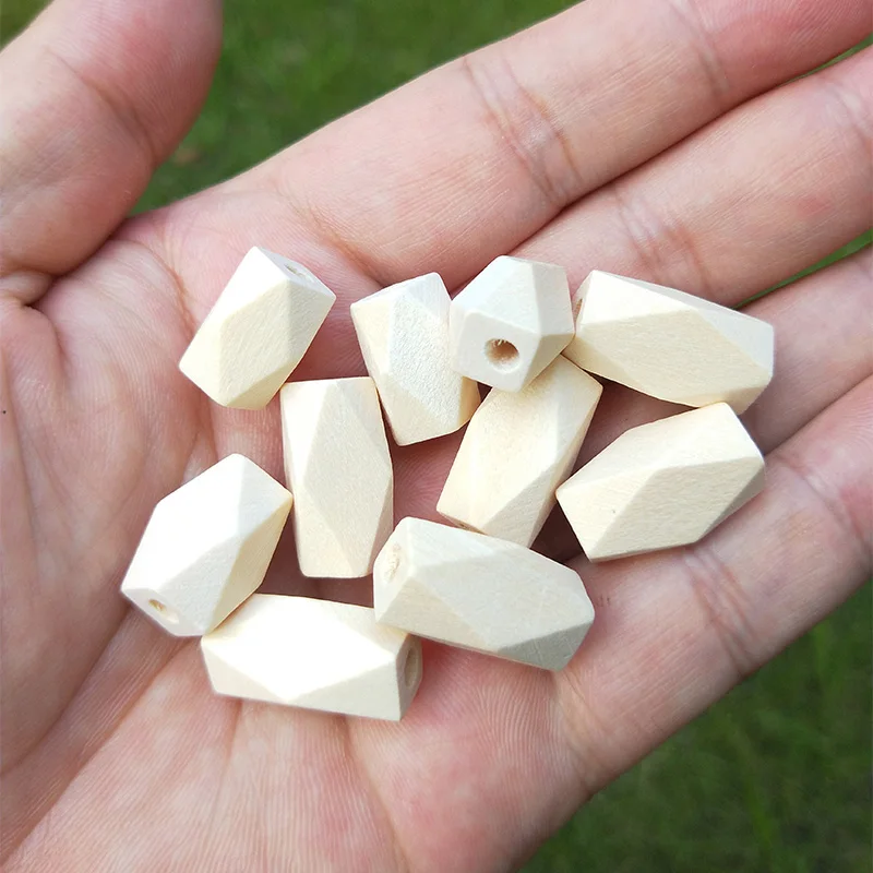 Бусины деревянные геометрические натуральный цвет 10/шт./упак. дюймов | Украшения