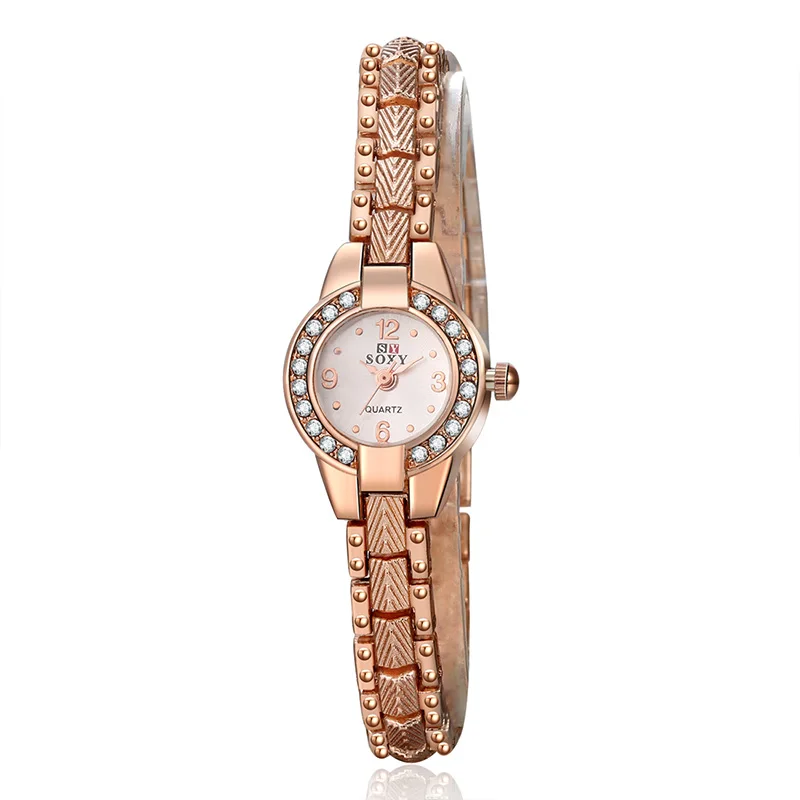 Relogio Feminino 2019 горячая распродажа Роскошные часы из розового золота модные браслет