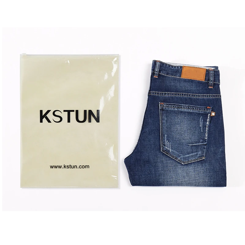 Мужские джинсы kstun, летние,, тонкие, синие, прямые, джинсовые штаны, повседневные, модные, мужские брюки, полная длина, ковбойские, мужские джинсы