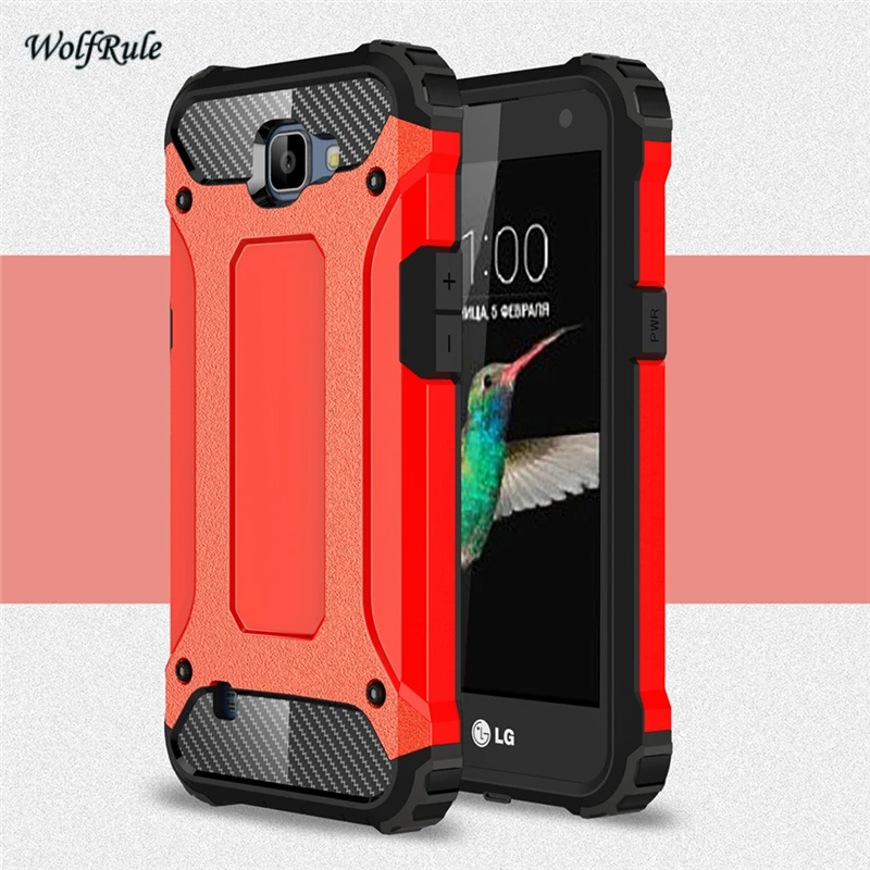 WolfRule For Cover LG K4 Case Anti Knock TPU &amp Plastic Armor Mobile Phone Coque Lte K120E K130E &lt |