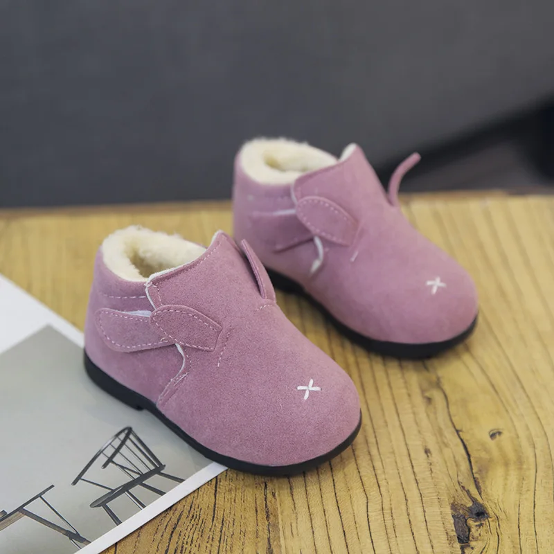 cute warm solid smaple casual winter shoes with rabbit ear for boy&ampgirl | Детская одежда и обувь