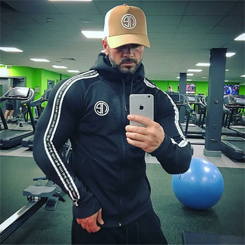 GYMLOCKER модная осенне зимняя мужская хлопковая толстовка с капюшоном мужской
