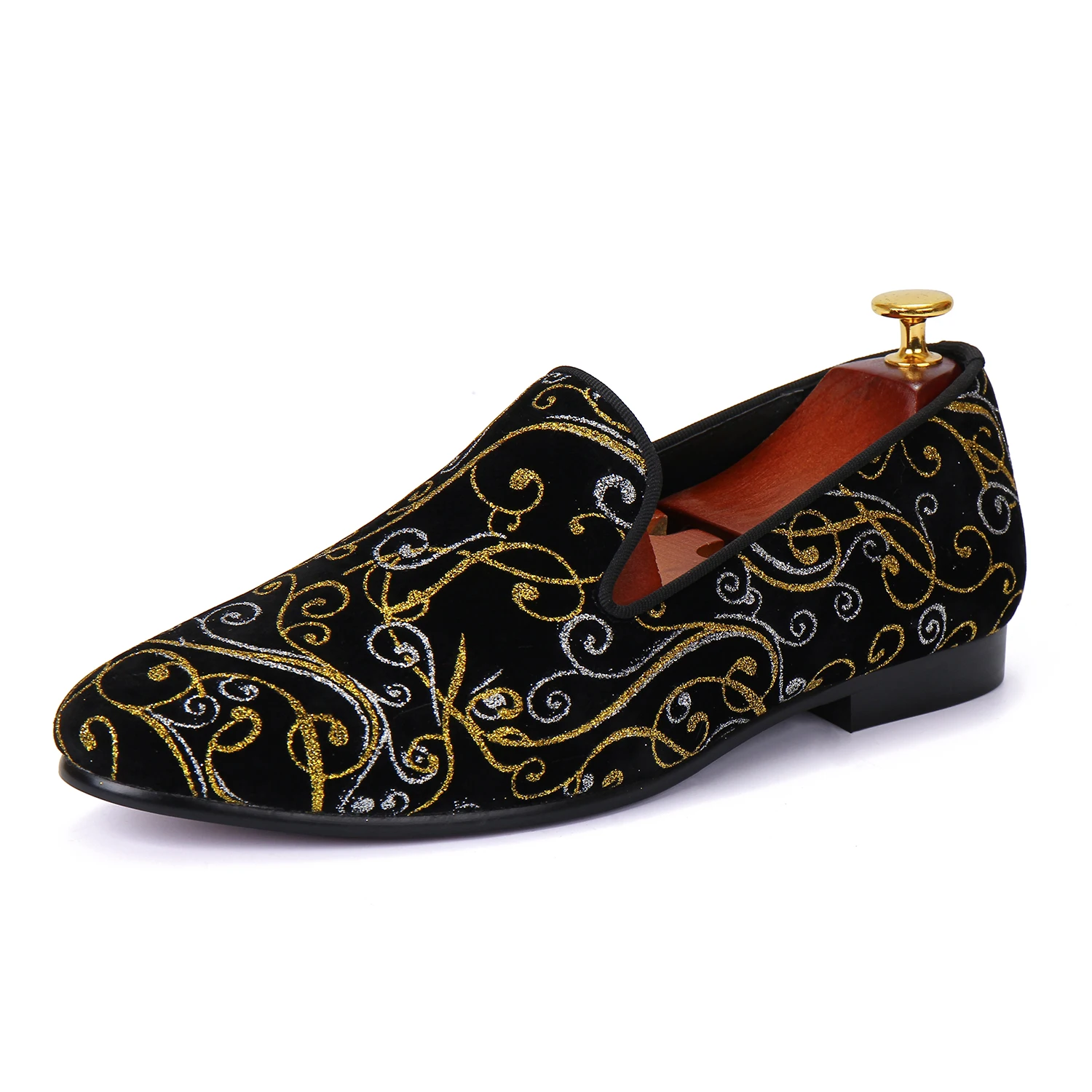 Harpelunde Paisley Men Loafers Slip On Wedding Shoes Velvet Slippers Size 9-10 | Обувь