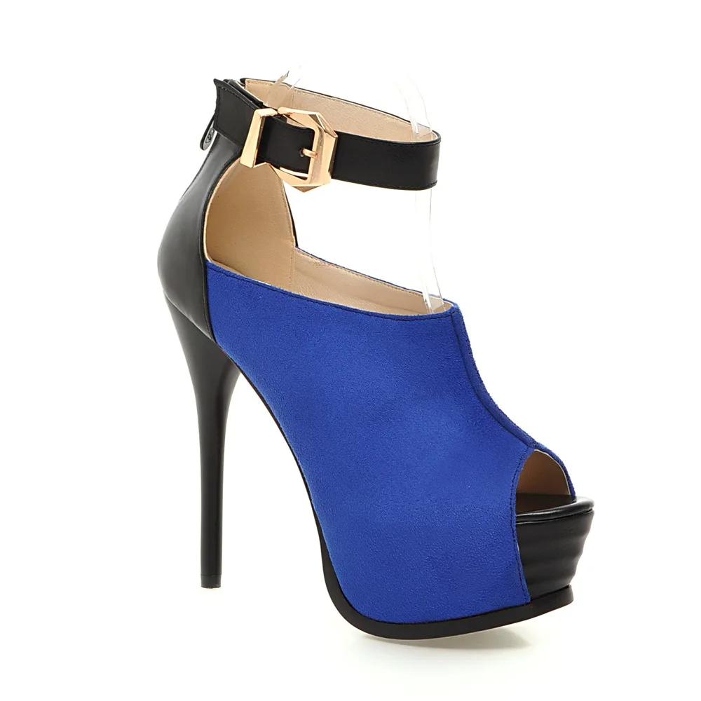 Женские босоножки из флока на тонком каблуке размеры США 3 5 10 5|women sandals|womens platform