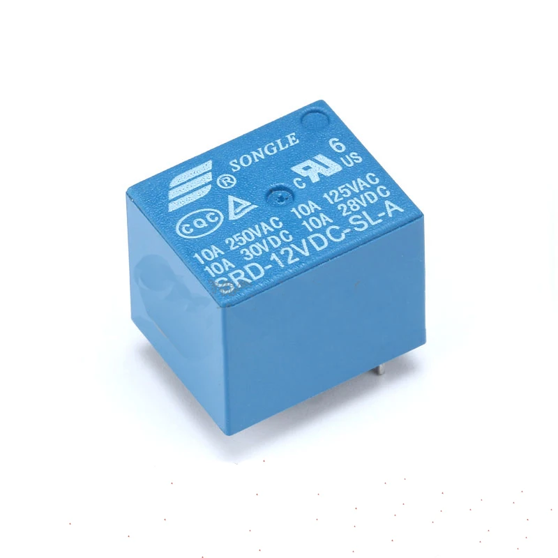 

Бесплатная доставка 10 шт. оригинальный SRD-12VDC-SL-A T73 12В 10А 4pin DC реле питания PCB тип синий цвет