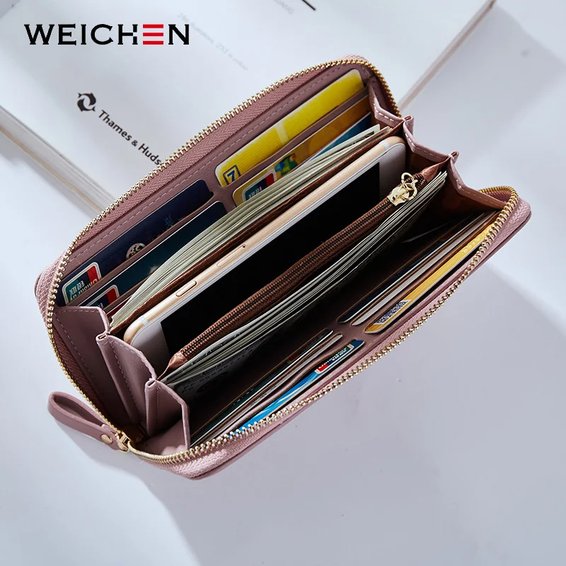 weichen wristband women long clutch wallet large capacity wallets female purse lady purses phone pocket card holder carteras free global shipping