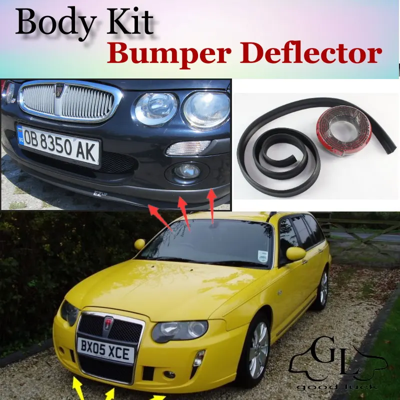 

Дефлектор губ бампера для Rover 75 / 750 1998 ~ 2005, передняя юбка спойлера ДЛЯ вентиляторов TopGear, комплект для тюнинга автомобиля, комплект/полоса