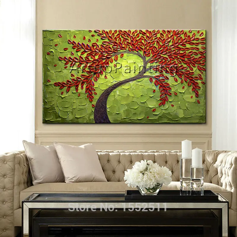 Style F Цветок Ручная роспись стены Picture quadros мастихином Абстрактная живопись маслом холст Книги по искусству современный дом Куадрос украсить гостиную - Цвет: Style F