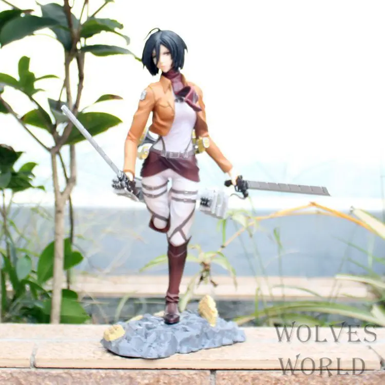 J.G Chen Бесплатная доставка Аниме атака на Титанов Figma Mikasa Ackerman 25 см ПВХ фигурка