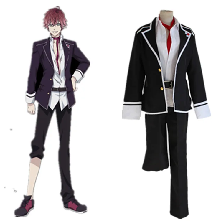Аниме Diabolik Lovers аято Сакамаки Косплей Костюм Школьная форма Одежда для вечеринки
