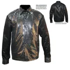 Редкая Классическая маскарадная рубашка для косплея Майкла Джексона Билли джинс блестки черная рубашка в 1980-е годы для коллекции