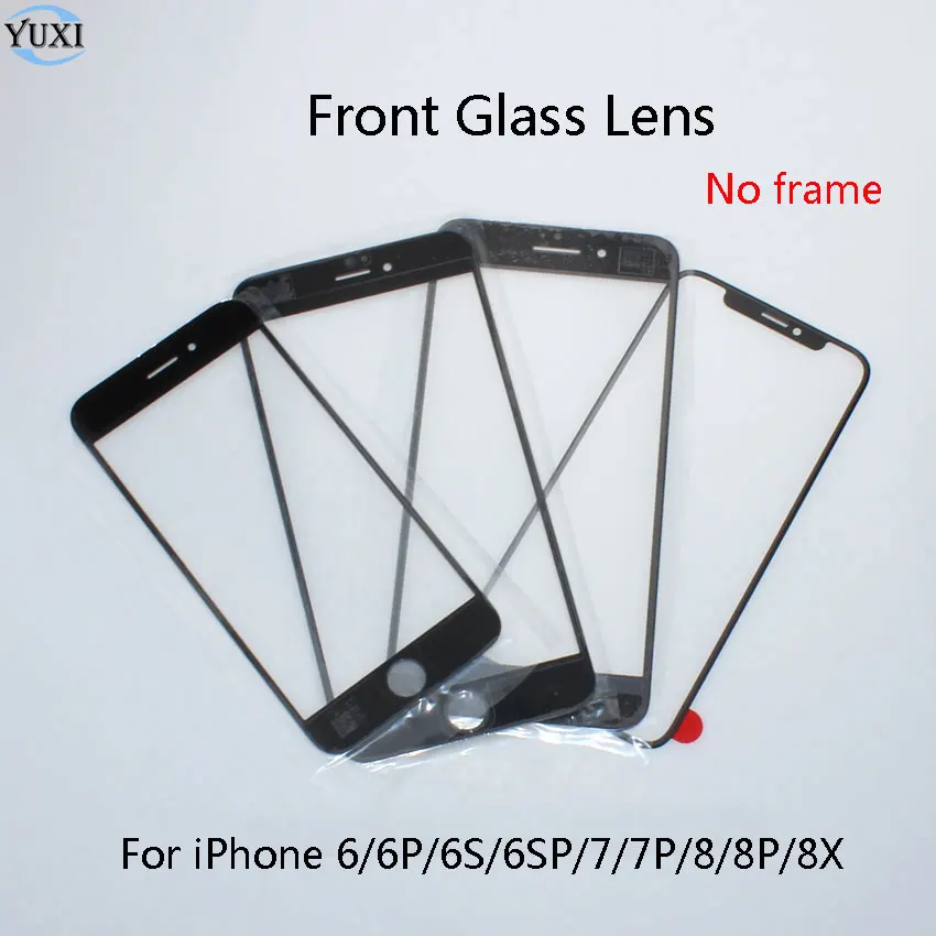 YuXi LCD Передняя Сенсорная панель стеклянная внешняя линза для iPhone 7 8 Plus 7P P 8X крышка