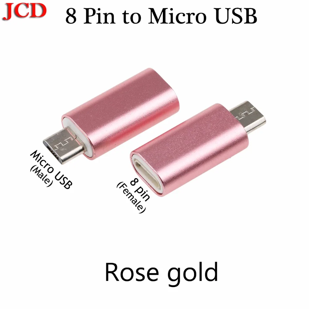JCD 8 контактный переходник Feamle на Type c папа/micro usb адаптер USB C кабель