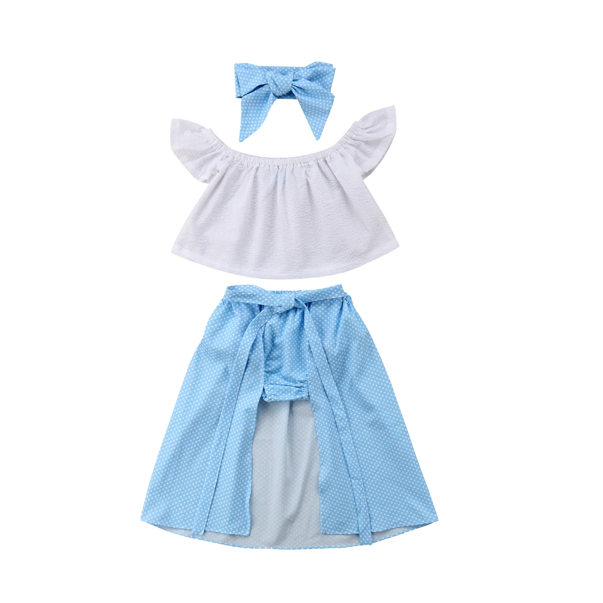 Комплект одежды из 4 предметов для маленьких девочек хлопковые топы с открытыми