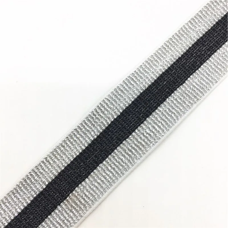 Striped 4 40 мм нейлоновая красочная резиновая резинка полосатые плечевые нижние ремни для тесьма для одежды Швейные DIY аксессуары для одежды 1 метр - Цвет: Striped 4