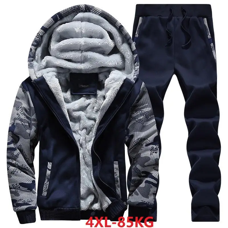 Осень Зима для мужчин большой размеры толстовка с капюшоном 2XL 3XL 4XL длинным