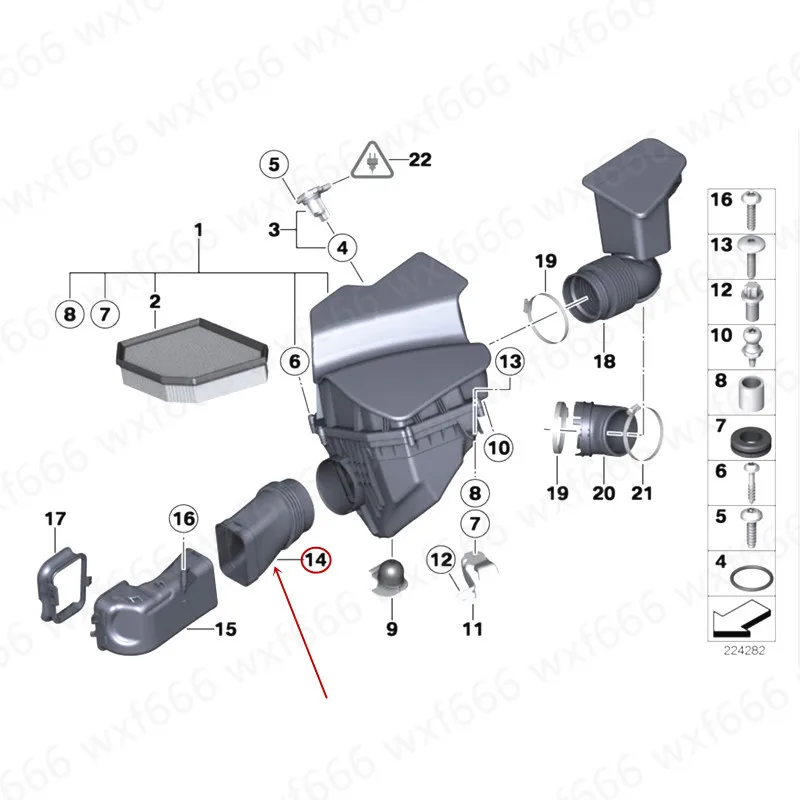Воздуховод впускной коллектор подходит для 5 серий F07b mwF10 F18 520i 520Li 528i 2009-2017
