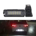 СВЕТОДИОДНЫЙ Автомобильный светильник для номерного знака Canbus 2x, для VW Golf 6 VI 5 V GTI Passat B6 CC, Seat Leon Altea, Skoda Touran Transpiarter T5