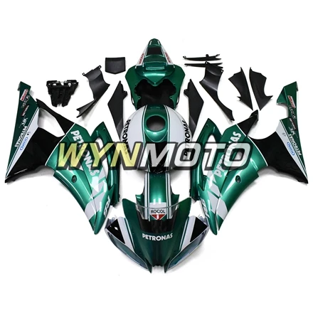 Зеленый Белый Полный обтекатели для Yamaha R6 2008 09, 10, 11, 12, 13, 14, 15, впрыск АБС пластмасса панели мотоцикла корпуса