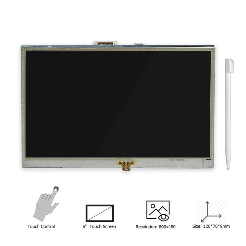 5-дюймовый сенсорный ЖК-экран HDMI Raspberry Pi 3 ЖК-монитор 800x480 для бананового 3/2 Модель B