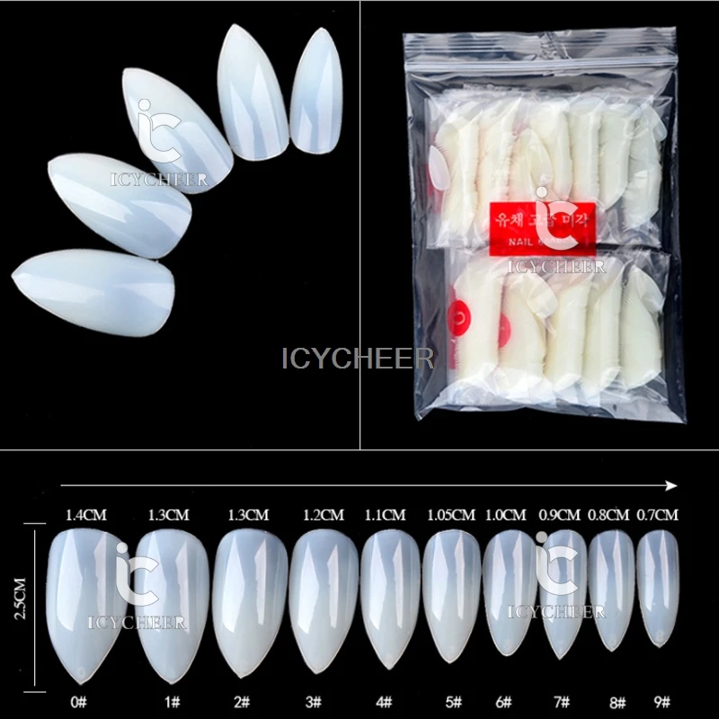 ICYCHEER Типсы для дизайна ногтей полное искусственное покрытие Набор французского