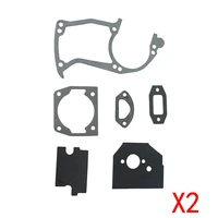 2x gasket kit carb gasket fit chinese chainsaw 4500 5200 5800 45 52 58cc
