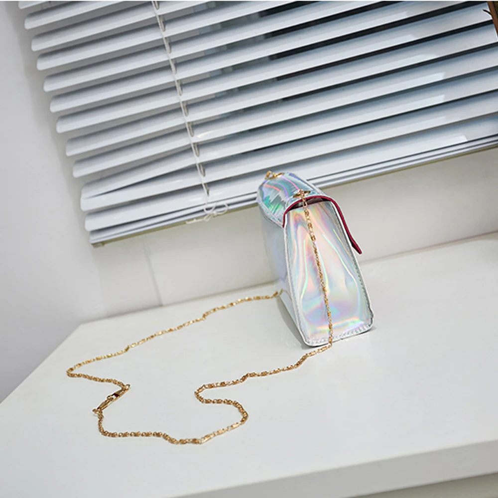 Модные голографические прозрачные сумочки для женщин и девушек лазерная сумка