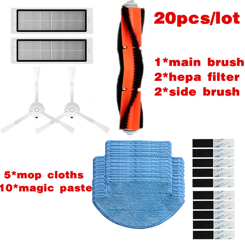 Xiaomi Mi Запчасти для робота пылесоса включая главный фильтр hepa mijia боковая щетка